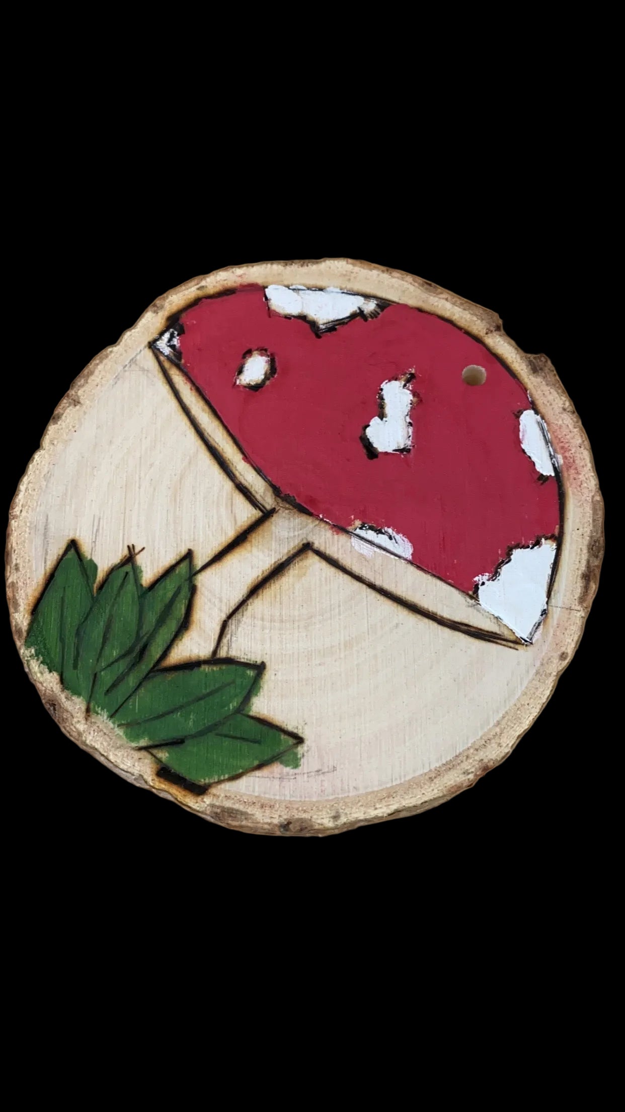 Wood burned ornaments