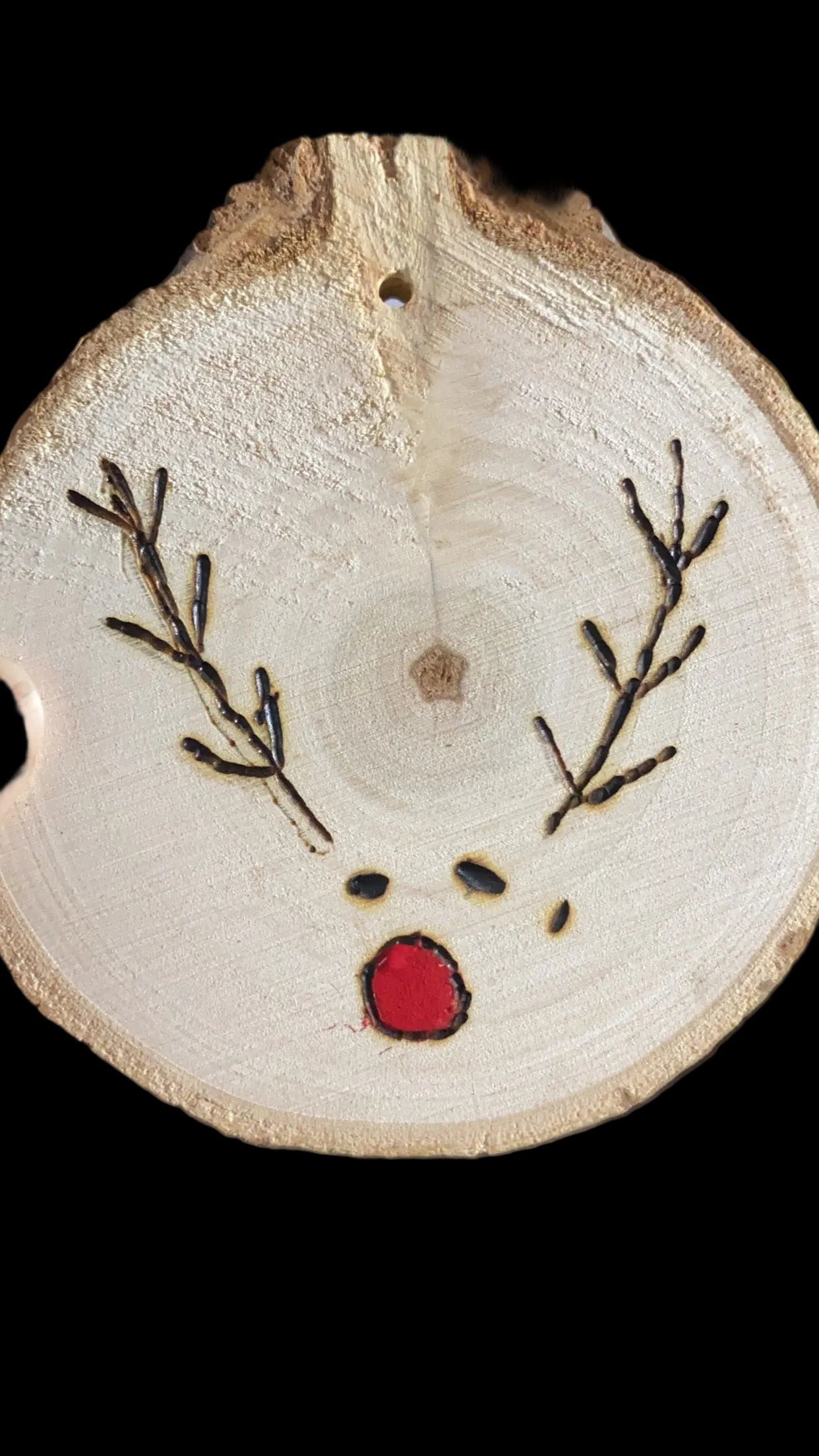 Wood burned ornaments