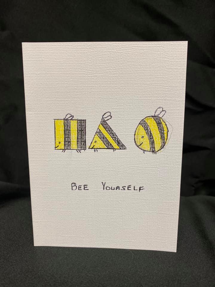 "Bee yourself" Greeting Card
