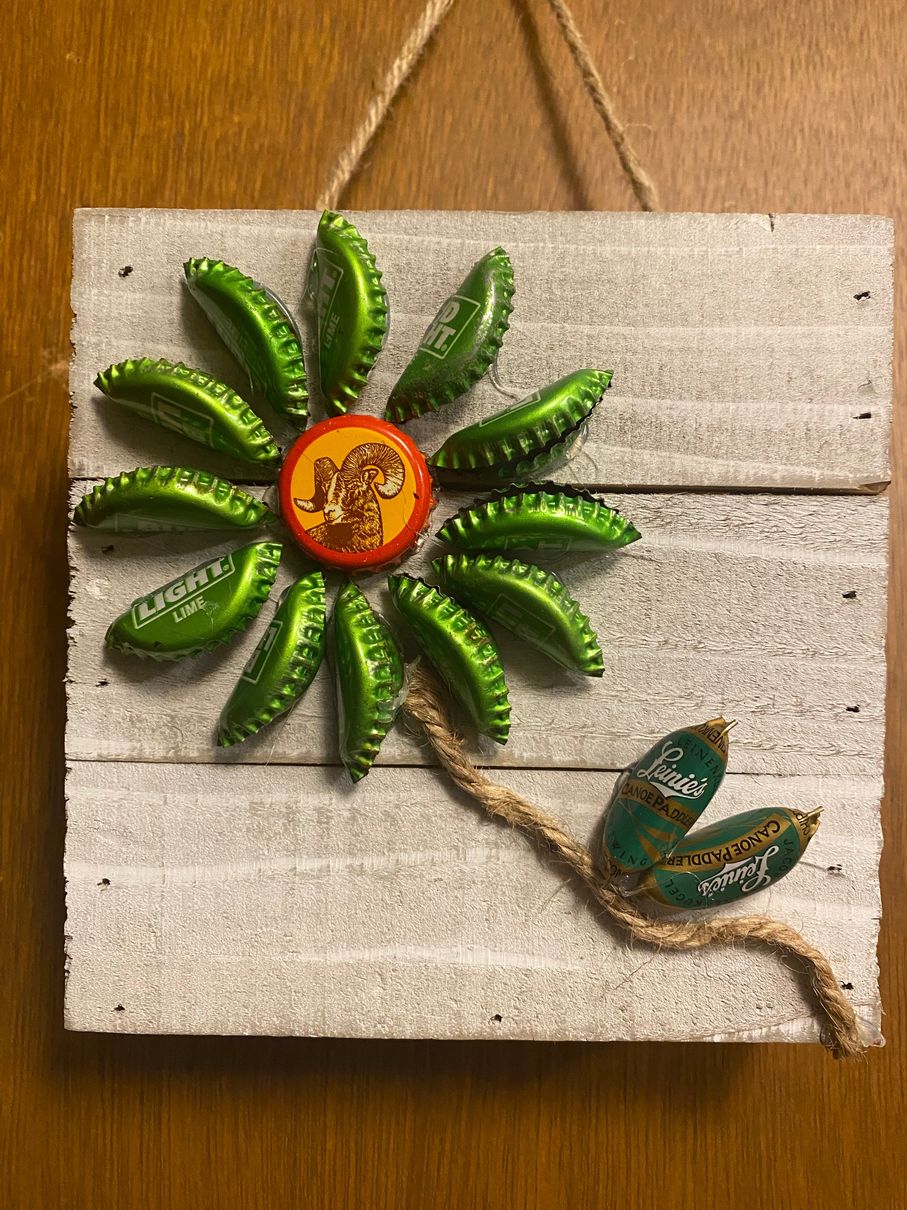 Bottle cap flower